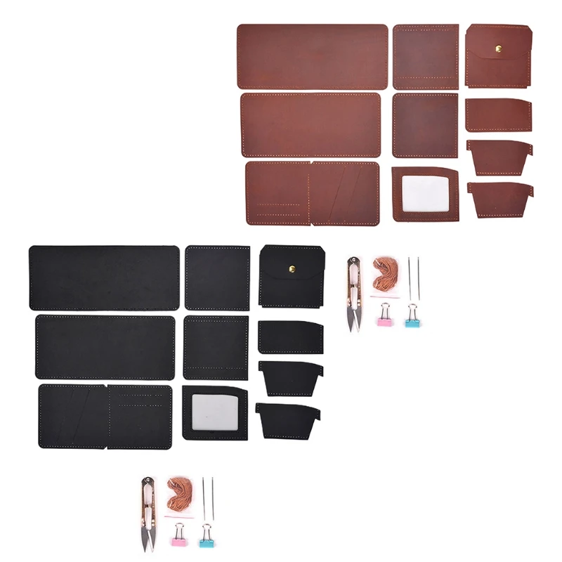 

Кошелек ручной работы в стиле ретро для мужчин, маленький кожаный бумажник для мелочи, кредитница, сумочка для денег, аксессуары для творчес...