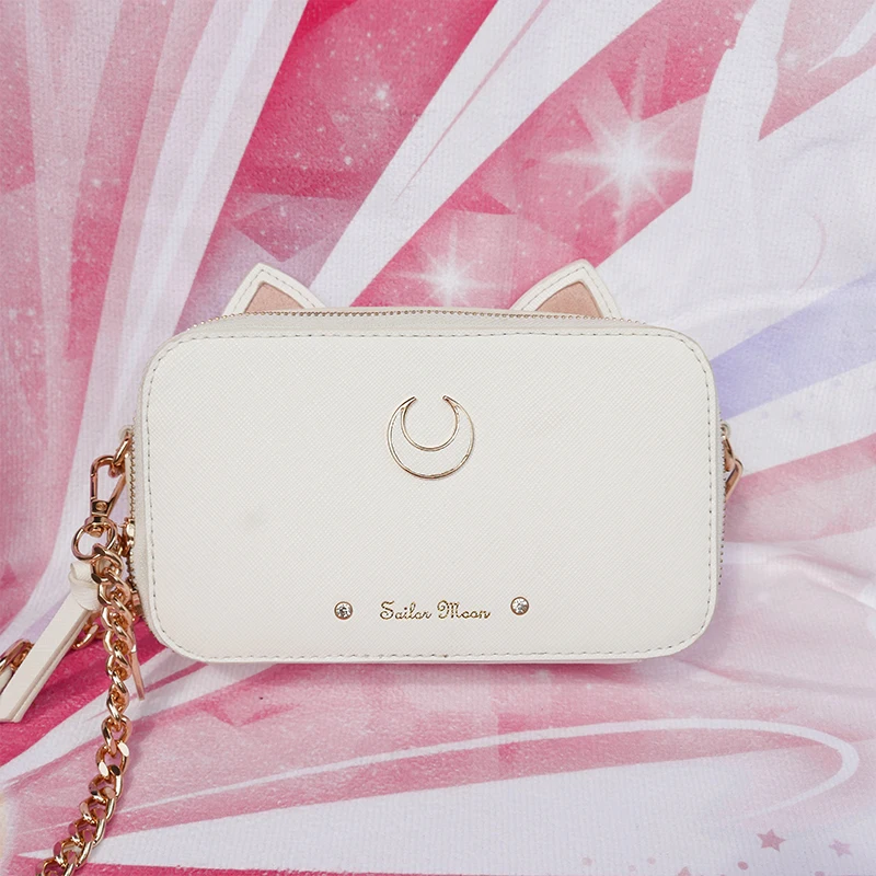 Аниме Сейлор Мун Луна кошка косплей искусственная кожа черные белые сумки