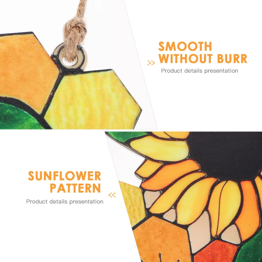 

1Pc Window Hanging Adornment Sunflower Pendant Household Wall Pendant (Yellow)