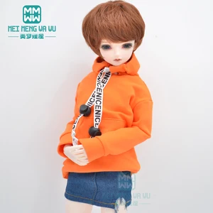Кукольная одежда BJD подходит для 40-45 см 14 MSD драгоценный камень, XAGADOLL модный свитер с надписью черный, белый, красный, оранжевый