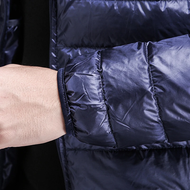 Light Down jacket in autumn and winter 90% white duck down for men large size hooded ultra-thin and light