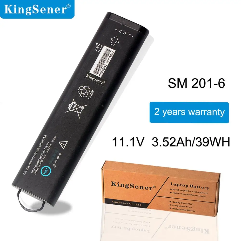 KingSener SM201-6 Перезаряжаемые Батарея для GE DASH 3000 4000 5000 B20 B30 B40 B20I B30I B40I 11,1 V 3.52Ah/39WH