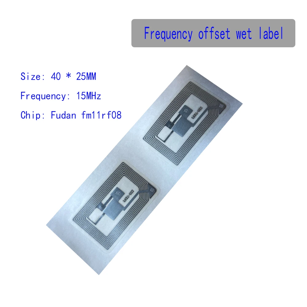 

Наклейка FUDAN M1FM11RF08 со смещением частоты, 13,56 МГц, NFC, ISO14443A, универсальные этикетки, мокрая вставка для телефонов NFC, RFID, ISO15693, ICODEX2