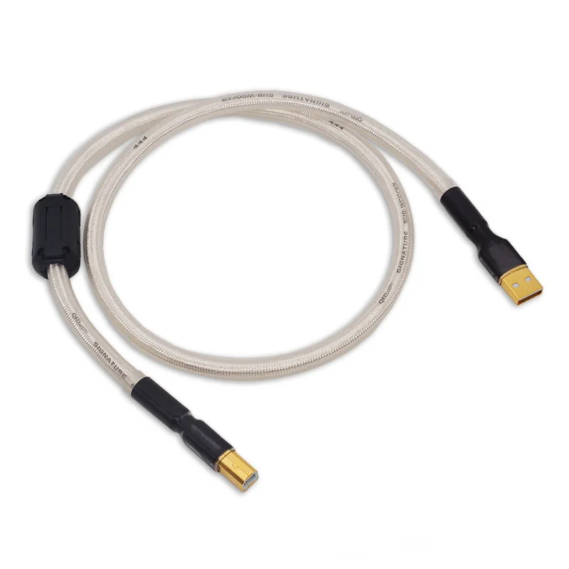 QED посеребренный Hifi usb кабель высокого качества 6N OCC type A-B DAC Дата-кабель USB