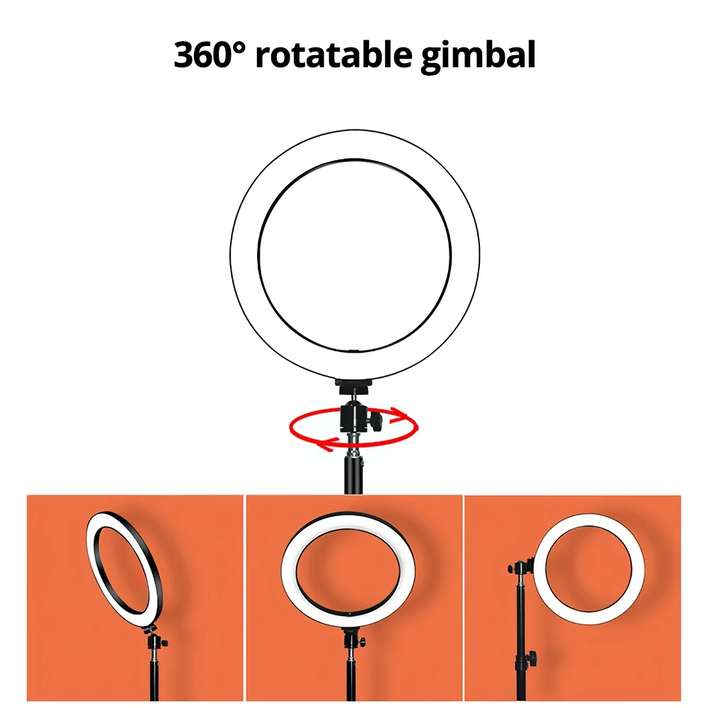 6 дюймов селфи кольцо светильник с мини-штатив Камера кольцевой Светодиодная