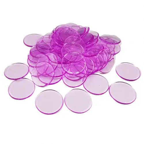 Light Pink 100 шт 19 мм Детские бинго фишки прозрачные цветные счетчики математических игр маркеры Пластиковые Детские Обучающие аксессуары нетоксичные - Цвет: Light Pink