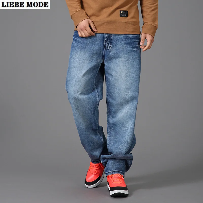 

Men's Hip Hop Wide Leg Baggy Jeans Pants for Men Streetwear Jeans Bell Bottoms Harajuku Plus Size Loose Straight Denim Trousers