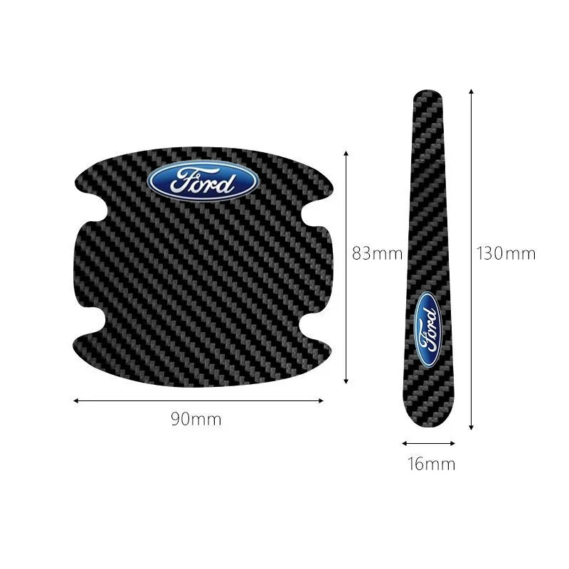 Автомобильные наклейки на дверные ручки для Ford Badge Focus Galaxy Kuga Mondeo S MAX Escape Fiesta Ranger