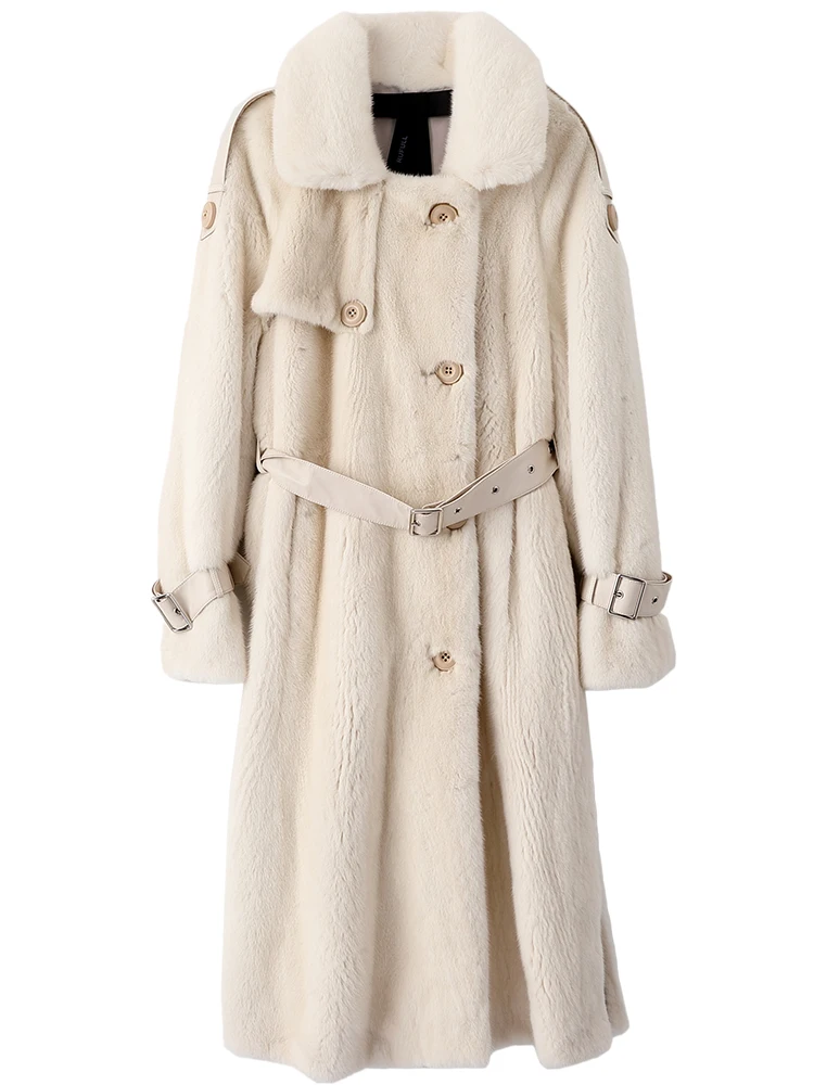 

Natural Mink 2020 Fur Coat Women Long Winter Jacket Real Fur Coat Luxury Mink Jacket Overcoat Manteau Femme Hiver