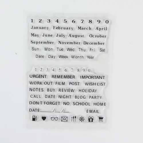 Year Month Day Blog Silicone Clear Stamps for Scrapbooking DIY Photo Album Cards Decoration Craft Transparent Stamp Seal | Дом и сад