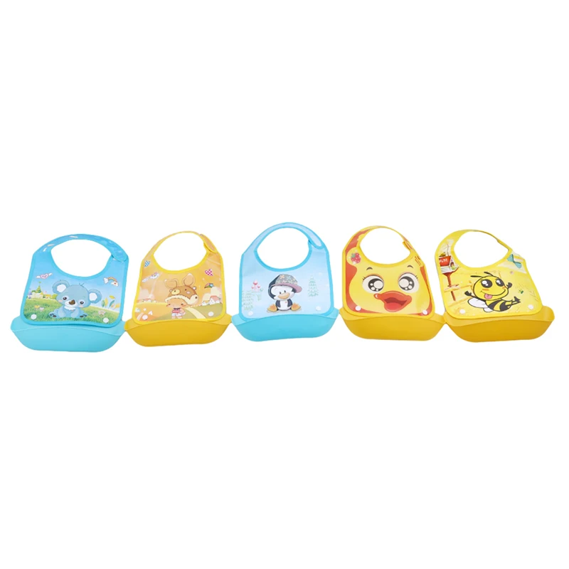 

Baby Bibs Imitation Silicone Waterproof Cartoon Feeding Rice Bibs Baby Rice Meals Pocket Newborn Feeding Apron Bandanas