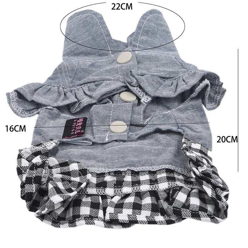 

Spring Pet Dog Clothes Dog Denim Dress Jeans Skirt Small Dog Dress Puppy Clothes Chihuahua Teddy Pet Clothing