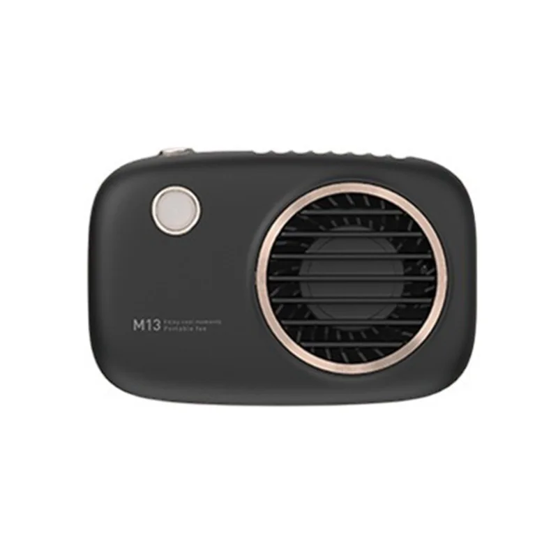 

Portable Camera Fan USB Desktop Fan Silent Strong Wind 1800mAh Bettry Powered Personal Air Cooler Neck Hanging Fan with Light