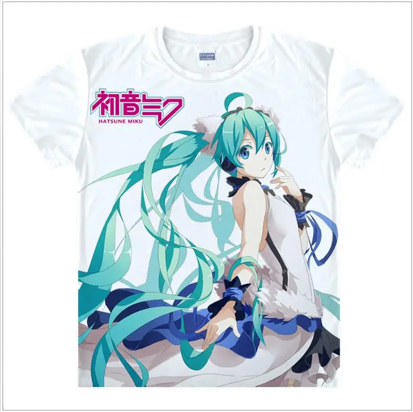 Новинка, футболка vocaloid Hatsune Miku, аниме, известная японская анимация, новинка, летняя мужская футболка, карнавальный костюм, Милая футболка