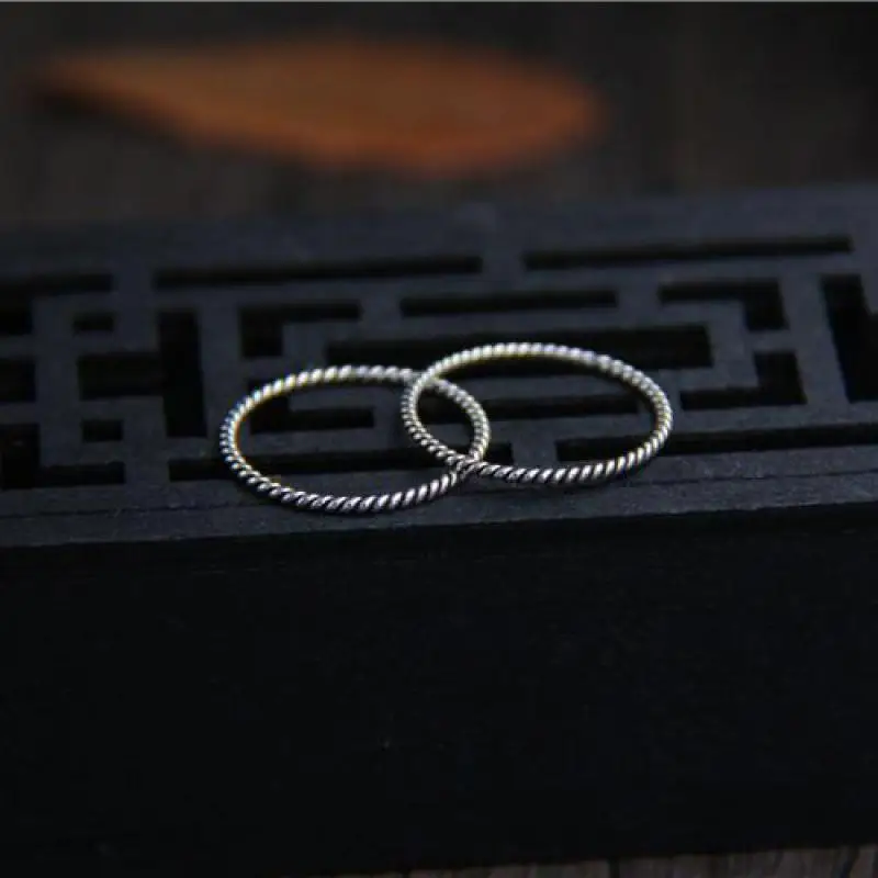 Элегантные реального чистого серебра 925 пробы серебряного цвета С хвостом кольца