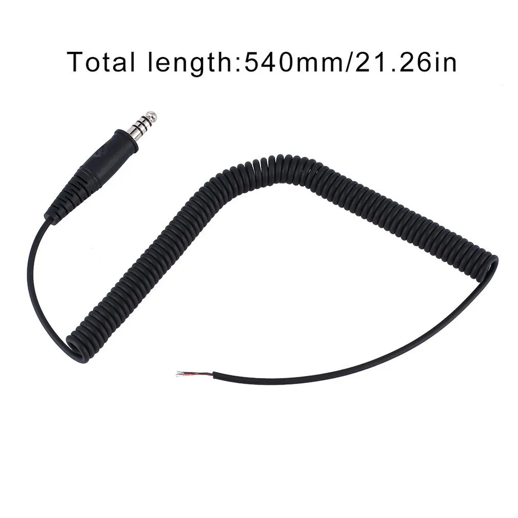 

Helicopter Headset Replacement Cable With U-174 / U Military Connector