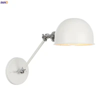 iwhd loft decor industrial retro wall light fixtures white adjustable single swing arm vintage wall lamp sconce home lighting