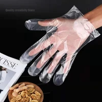 100pcs disposable food plastic gloves kitchen accessories or restaurant bbq eco friendly fruit vegetable gloves dinning beauty