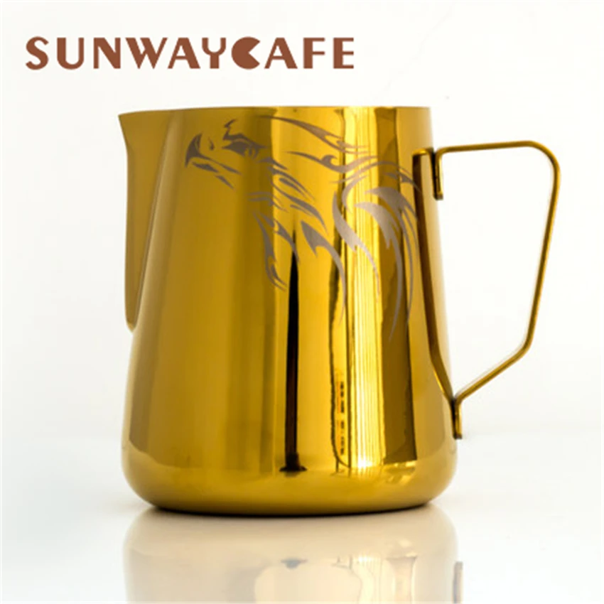 750 мл из нержавеющей стали кофе молочный кувшин для крема Pull Цветочные чашки