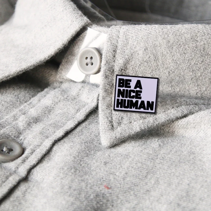 Значок быть милым человеком Мотивационная позитивная вдохновляющая цитата