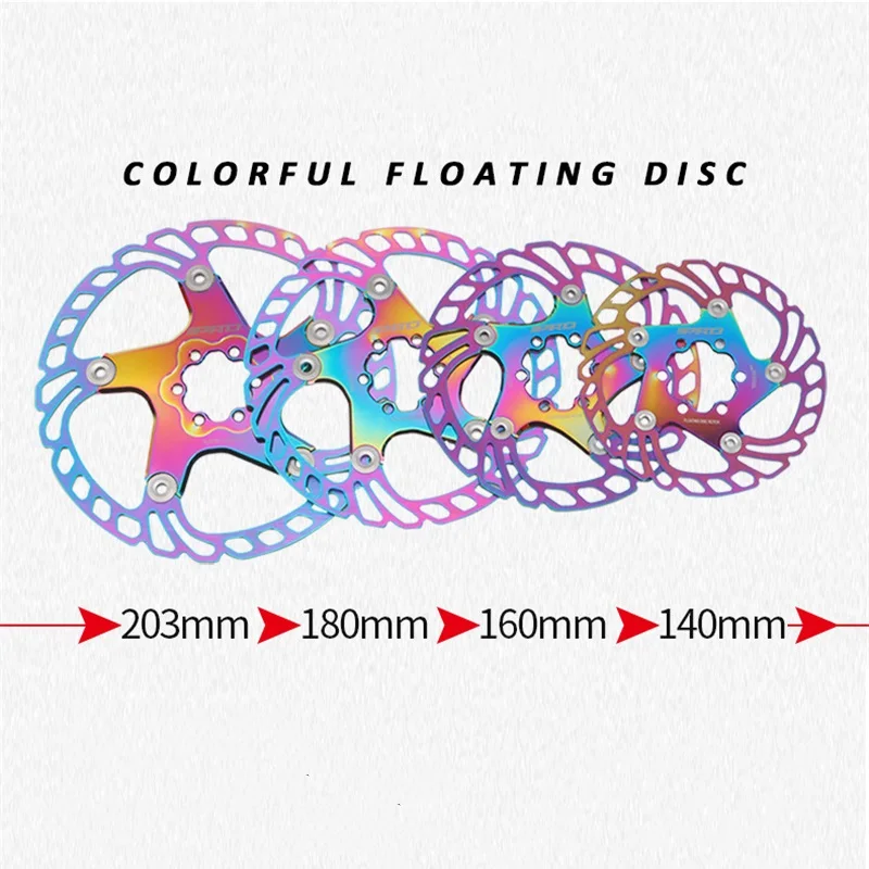 Радужный велосипедный дисковый тормозной ротор полностью CNC Горный Дорожный