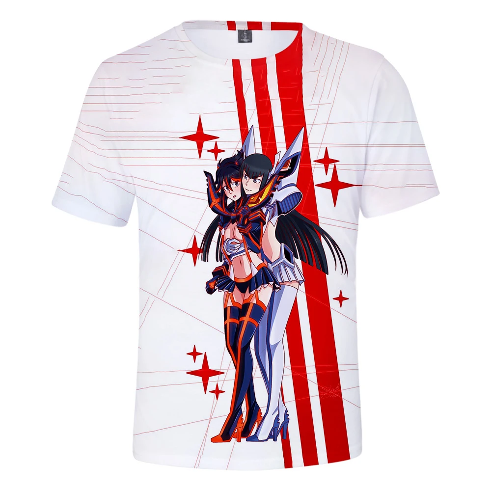 Аниме Kill la Косплэй костюм футболка Сацуки Dakimakura Nendoroid рубашка Красный черный