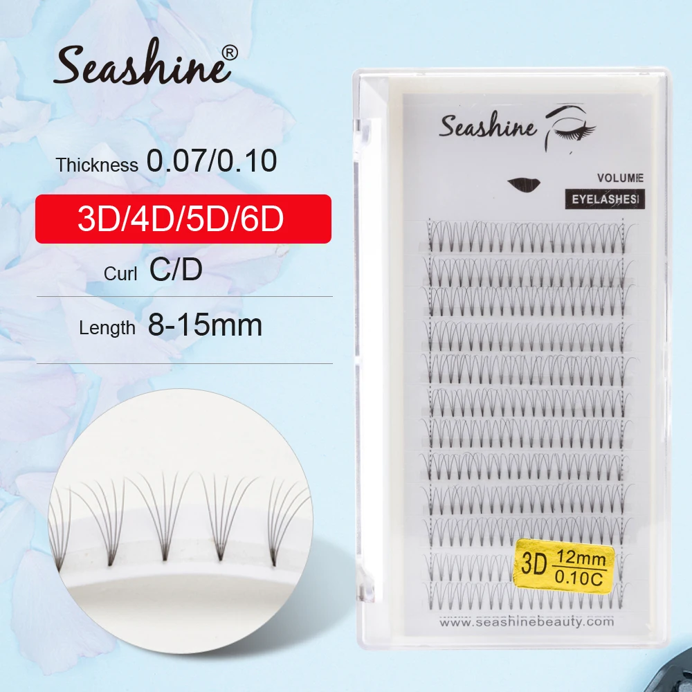 Накладные ресницы Seashine 3D4D5D6D накладные с коротким стержнем|Накладные ресницы| |