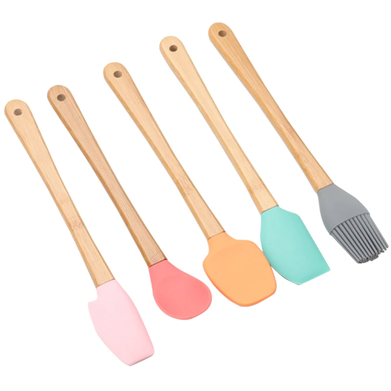 

Silicone Baking Tools Five-piece Non-stick Pan Cream Spatula Practical Baking Tool Set Spatula Oil Brush Spatula