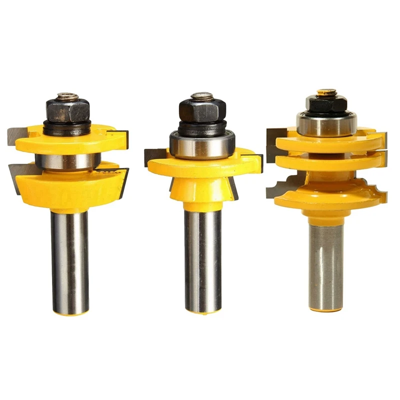 

2 шт. рельсовая фреза, хвостовик 1/2 дюйма, шейкер, фреза и 1 шт. Реверсивный рельсовый направляющий элемент для стеклянной двери с хвостовиком ...