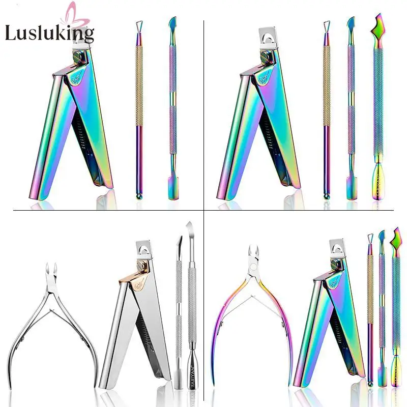 False Nails Tips Edge Cutter Trimmer Clipper Stainless Steel UV Gel Polish Dead Skin Remover Nipper Manicure Tool