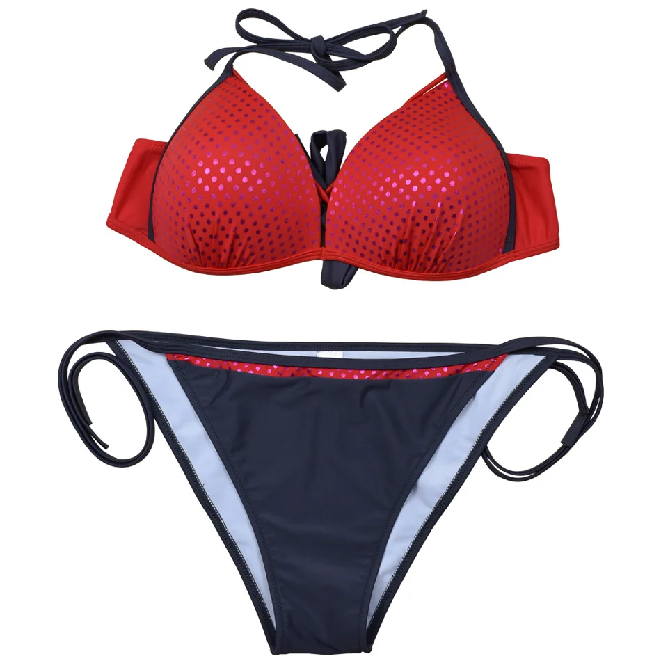 Комплект бикини с низкой талией новинка 2019 купальник Женская отдельная пляжная