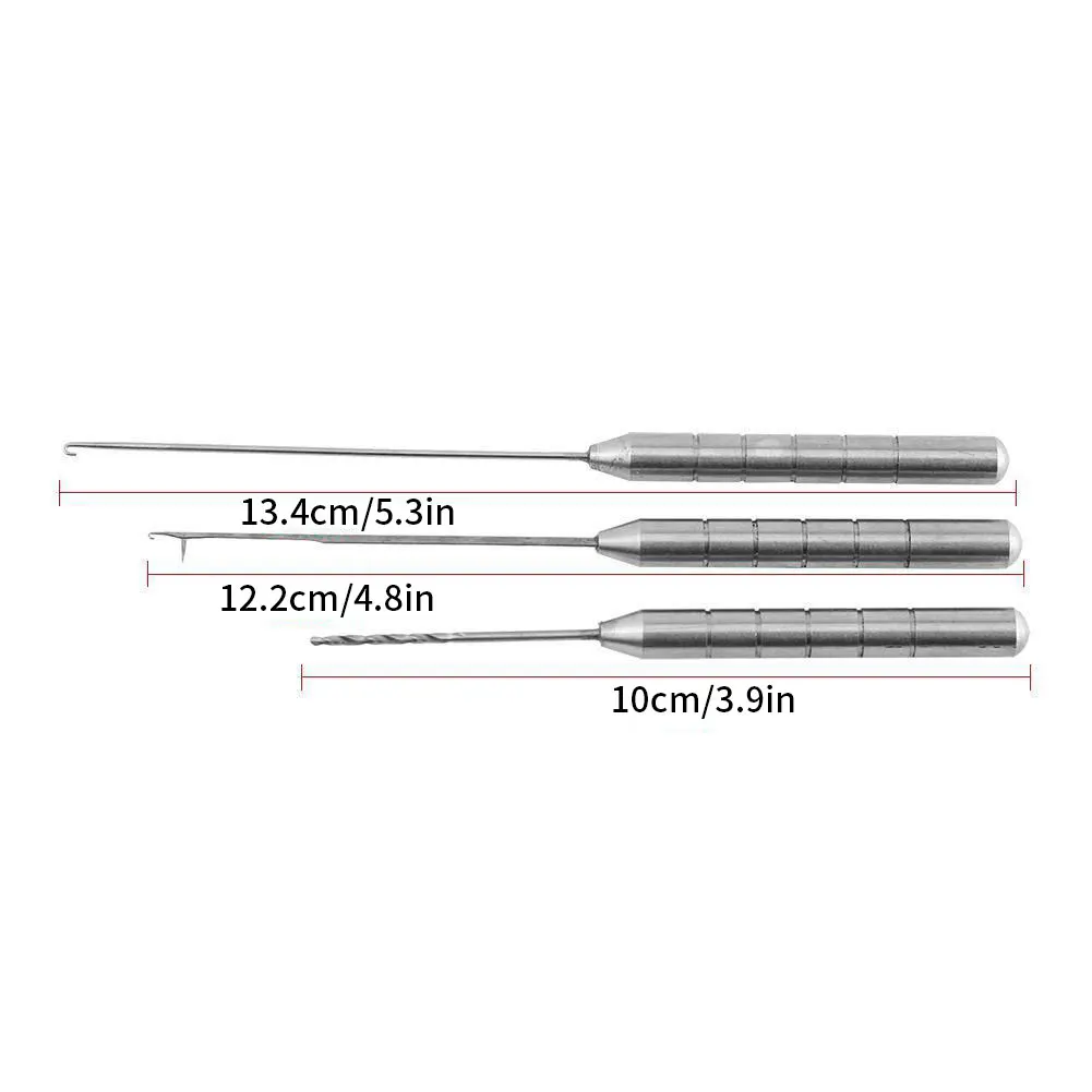 

3pcs Carp Fishing Needle Bait Needle Hook Stainless Steel Splicing Baiting Tackle Rig Tool Fishing Tackle Fishing Accessories