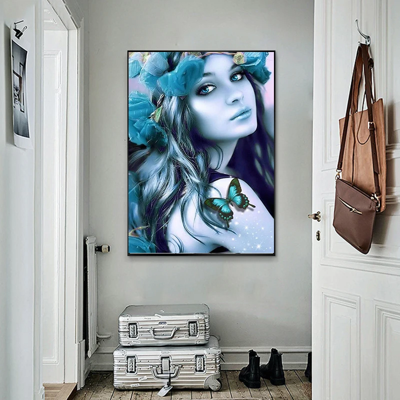 5d Набор для алмазной живописи сделай сам женщина фигурка Бабочка подарки вышивка