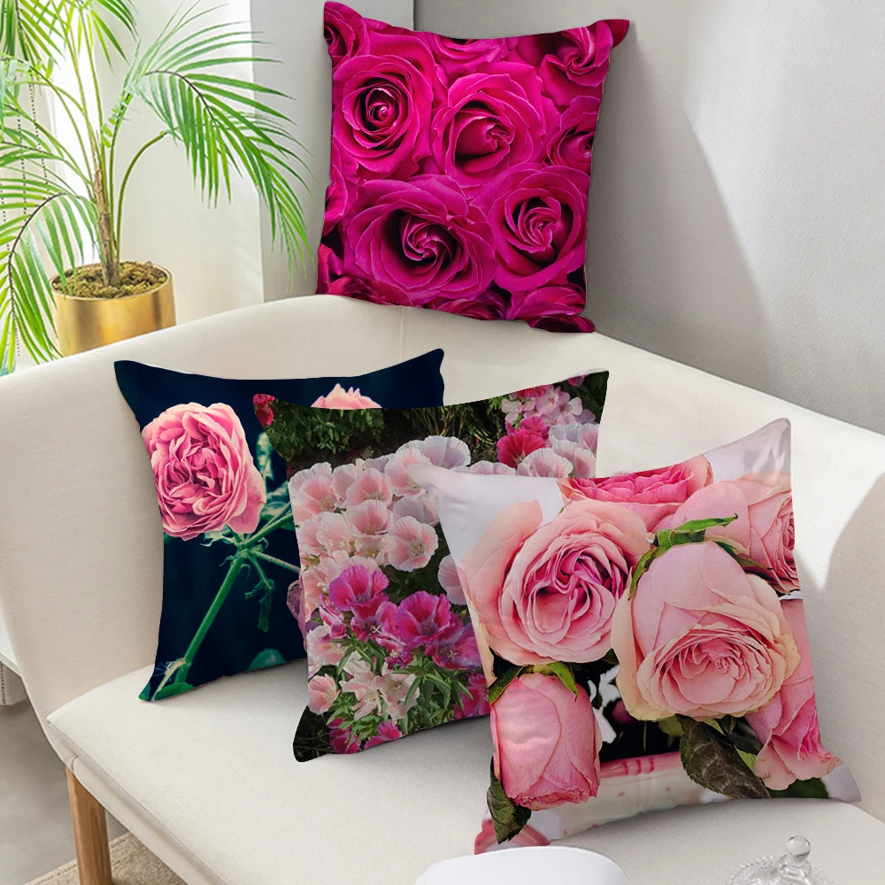 Цветочная серия Fuwatacchi чехол для подушки розы наволочка дивана спальни украшение