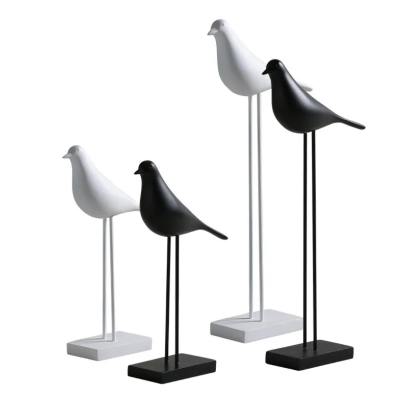 

European Home Furnishing Decoration Crafts Resin Birds Statue Decor Ornament Handicraft Doves Sculpture Office Desktop Figurines