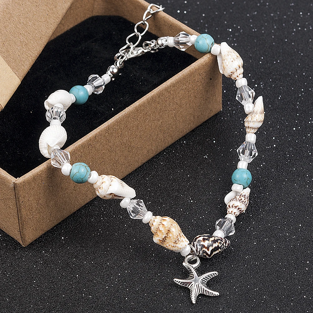 Простой Boho женский браслет на лодыжку Сандалеты пляж бижутерия для ног tobilleras pulsera para tobillo