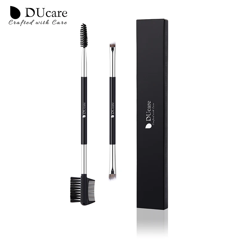 

DUcare 2pcs Eyebrow Brush Eyebrow Comb Professional Dual Ended Angled and Spoolie Brush Perfect For Eye Brow Brush Blending Eye