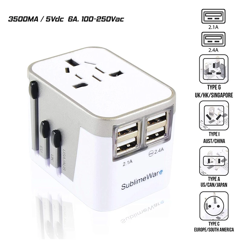 2019 горячая распродажа универсальный мульти штекер Адаптер зарядное устройство