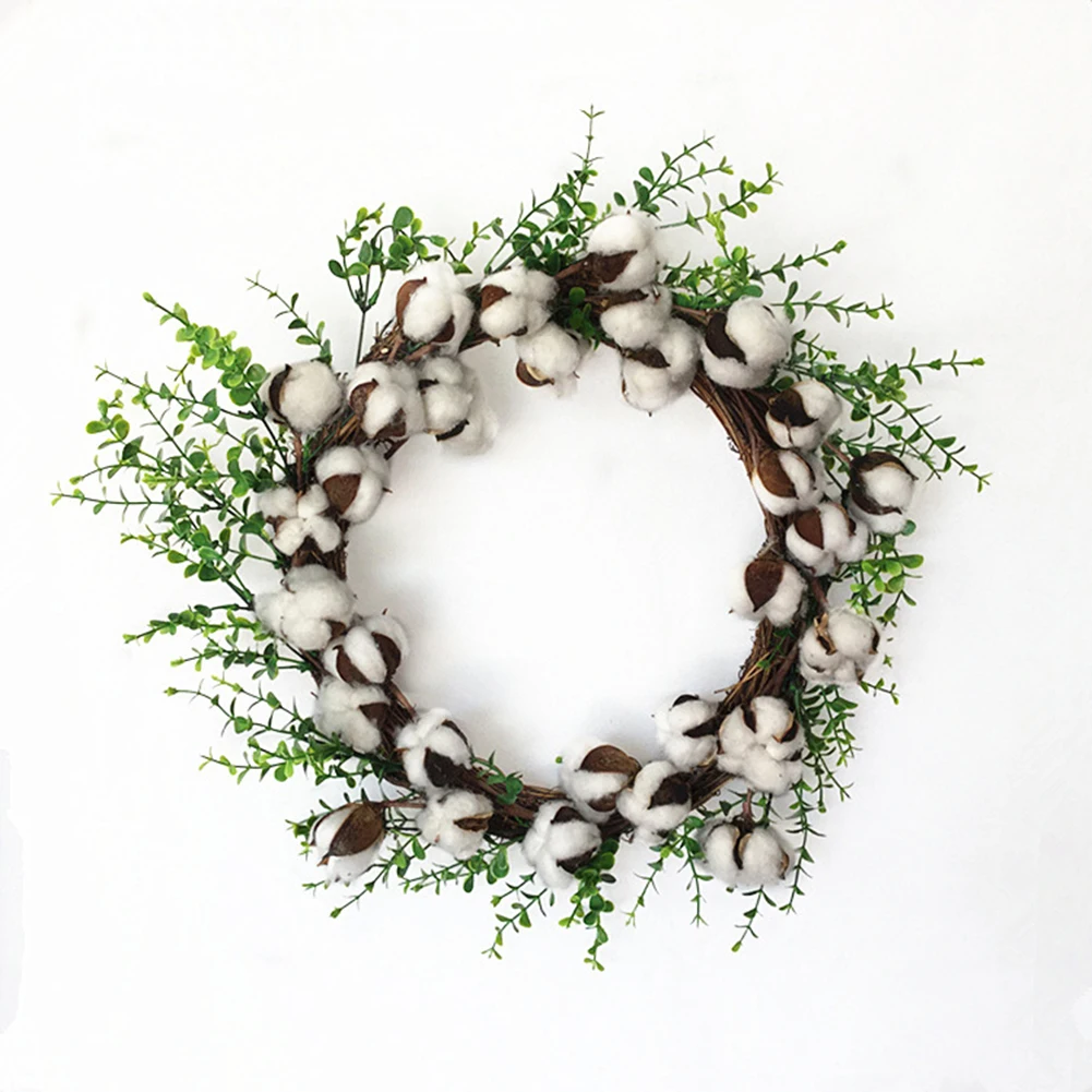 Новинка распродажа гирлянда из искусственного растения хлопковый венок для