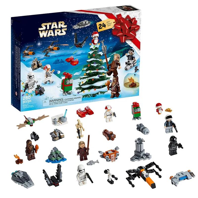 

2021 with box New Friends Advent Calendar Star Space Warsing City Christmas Toys Gift For Children Building Block Bricks