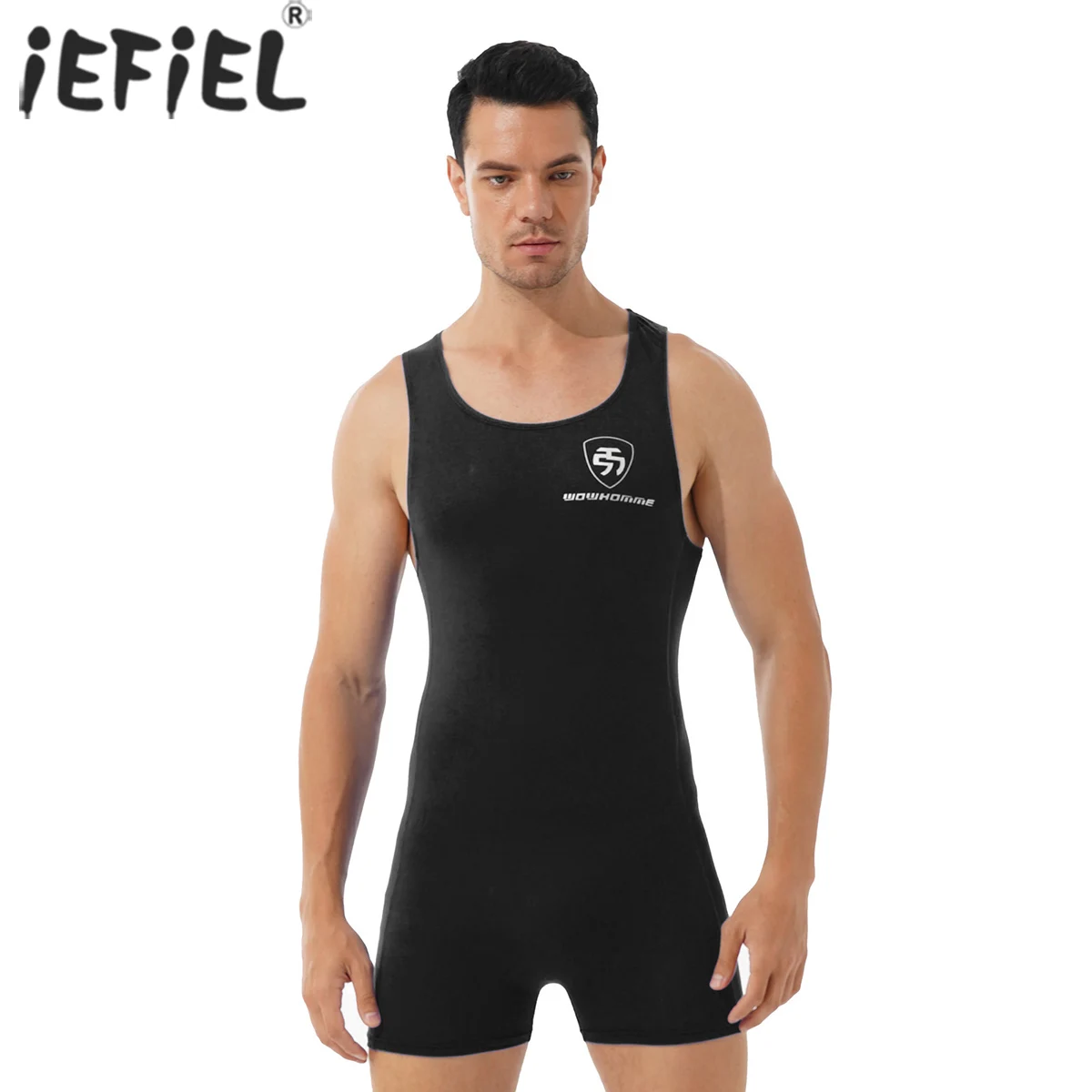 

Men Sleeveless Workout Sport Leotard Bodysuit Sissy Nightwear Athletic Wrestling Boxers Jumpsuit Gymnastics Casual Teddies