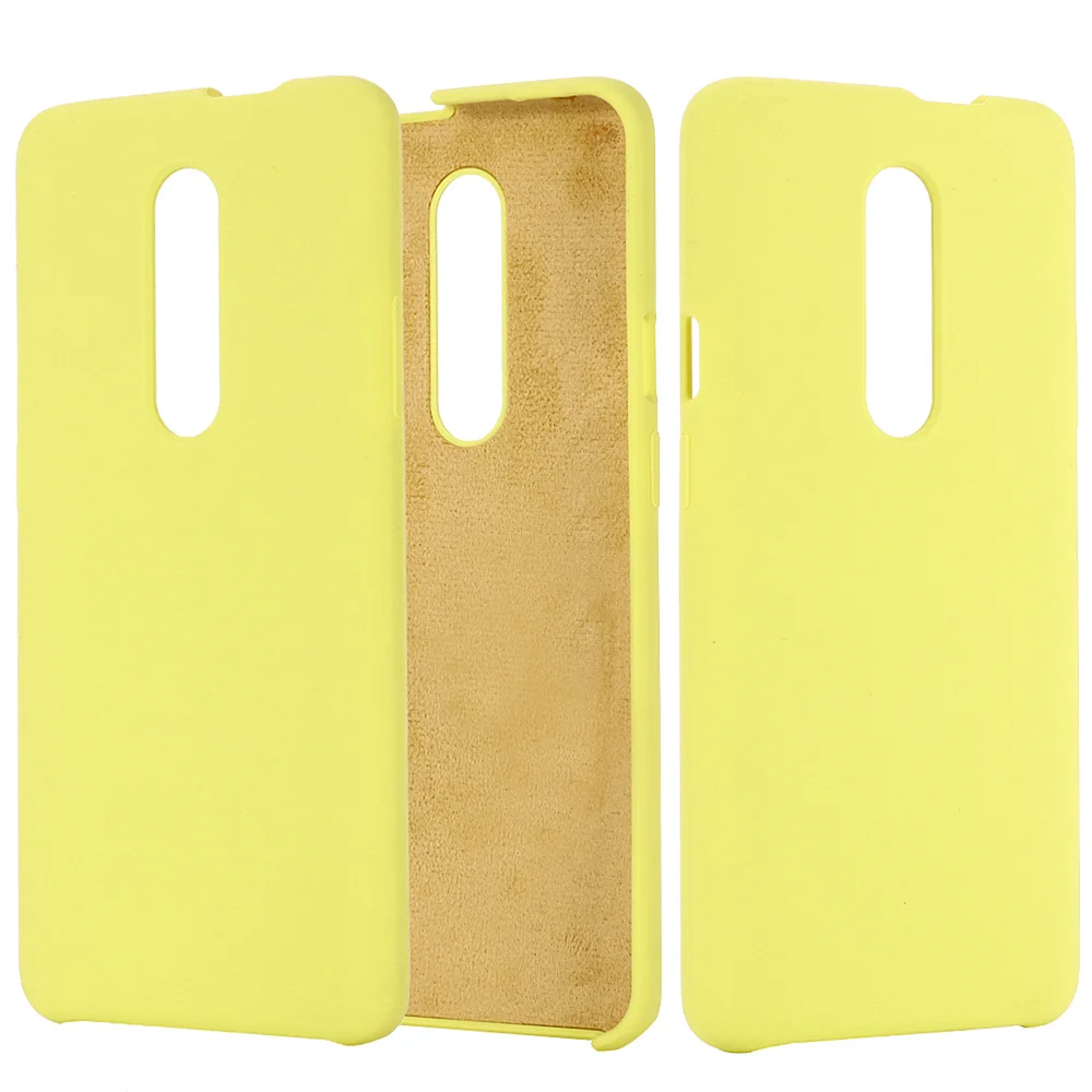 

Fashion Liquid Silicone Phone Case Scratch-resistant Shockproof Protective Cover for OnePlus 7 Pro (Black)