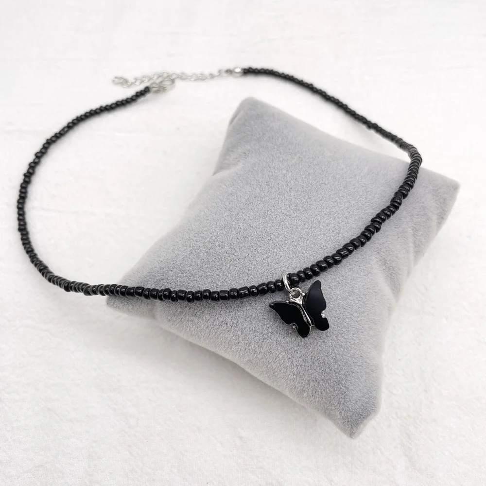 Ожерелье с подвеской в виде бабочки для женщин и девушек ожерелье из бусин стиле