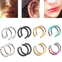 stainless steel clip earrings wrap earrings punk jewelry clip on earrings non piercing earring ear cuff for women and men