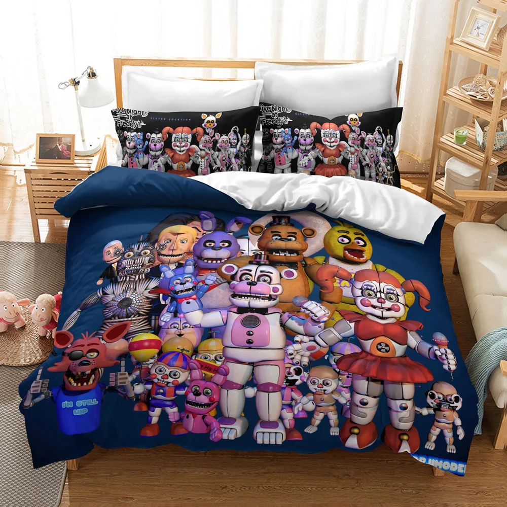 

3D Five Nights at Freddy's Cartoon Bedding Set Duvet Covers Pillowcases Toy Bear Comforter Bedding Sets Bedclothes Bed Linen