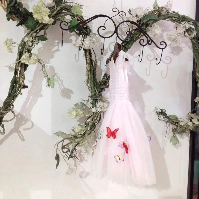 Платье с бабочками для девочек Рождественское платье из фатина блестками