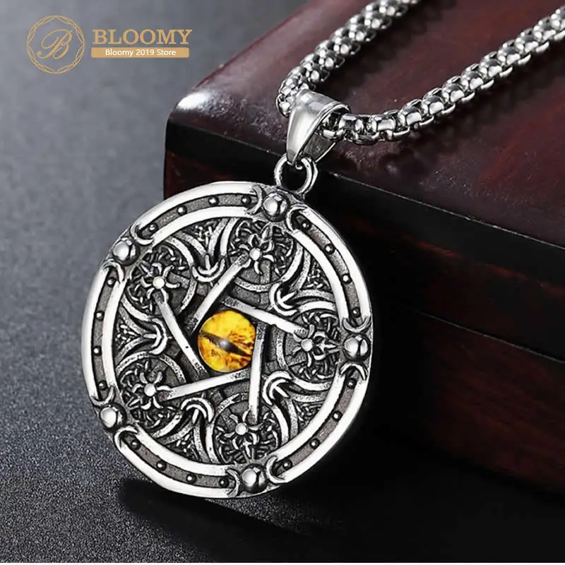 Мужское ожерелье с пентаграммой и дьявольским глазом в стиле хип хоп уличное