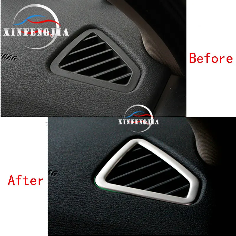 

For BMW X5 F15 14-18 X6 F16 15-19 2x Steel Dashboard Air Vent Outlet Frame Trim