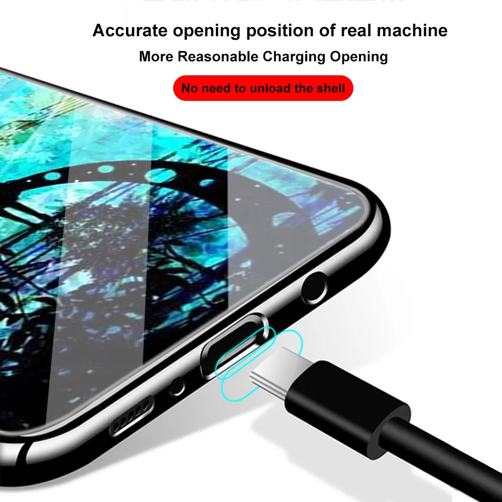 

Aurora Case For Samsung A50 A70 A21S A51 A71 M30 A21 A30 A40 A41 S9 S8 S10 S20 Plus Note 20 Ultra 10 Glass Phone Cases Cover