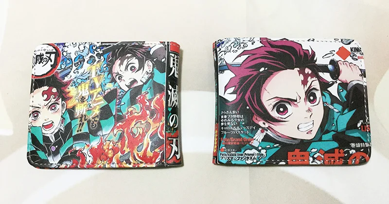Кошелек из аниме рассекающий демонов Kimetsu No Yaiba Tanjiro Kamado короткий кошелек с